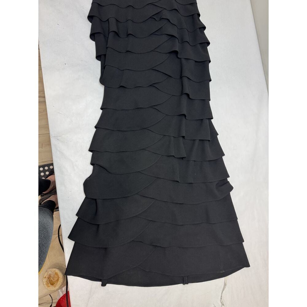 Vintage Lace Tiered Gown Jessica Howard Black Mother Bride Empire Formal 12 - Picture 14 of 16